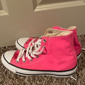 Hot Pink High Top Converse